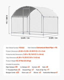 VEVOR Metal Chicken Coop, 9.8x6.5x6.5ft Large Walk-in Chicken Runs with Cover, Doom Roof Hen House V952-JSJS322MYDDMEUEN5001V0