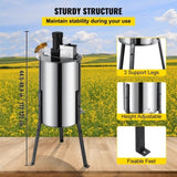 VEVOR 3/6 Frame Electric Honey Extractor Beekeeping Stainless Steel W/ 3 Legs V952-SXXDDYMJ000000001V3