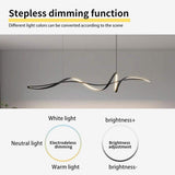 BAMDECOR A036 Modern LED Linear Pendant Lights with Dimmable LED and Adjustable Hanging Length 160cm V255-A36-L160-A