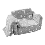 Fold-out Kids Sofa, Glow-in-the-Dark Kids Couch Chair, 2-in-1 Children Convertible Sofa to Lounger, V952-ETSFZDSF00008T8FPV0