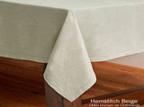 Rans Pure Cotton Hemstitch Tablecloth 205 x 205 cm - Beige V442-RAN-TABLEC-HEMSTITCH205-BEIGE-SQ
