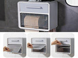 Toilet Paper Roll Box Waterproof Wall Mount Toilet Tissue Holder No Punch Bathroom Tissue Roll Box V1294-YM0716-3112220043714