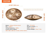 Handpan Drum 22 in 12 Notes D Minor Hand Drum Instrument with Mallet V952-SDG22INCH12Y64Q1KV0