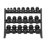 7 Pairs Hex Dumbbells PLUS Dumbbell Rack V1012-CF7HDB280DBR130
