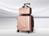 Wanderlite 2Set 20 Inch Luggage Case with 12 Inch Handheld Luggage Box Hard Shell Travel Suitcase LUG-ABS-CB-12-20-RG