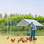 VaKa 3x4x1.95m Metal Walk-in Chicken Coop Rabbit Hutch Cage Hen House Chook Au V465-V51001