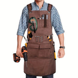 Waterproof Apron Utility Apron Work Apron Industrial Apron Tool Storage Apron - Black - Size regular V1106-144-44430-BLK-REGULAR