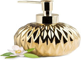Modern ceramic soap dispenser gold for bathroom and kitchen V1188-NK-BOL-347