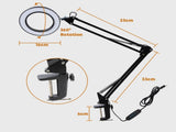 USB Crank Arm 5X Magnifying Glass Clip Light Repair Lamp V1294-YM0901-3119200049611
