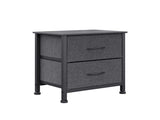 Levede Storage Cabinet Chest of 2 Drawers Dark Grey CH1052-DG_NZ