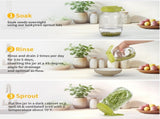 Complete Sprouting Kit - 2 Large Wide-Mouth Mason Jars 32 Oz, 2 Foldalbe Screen Lids with Draining V1258-DP02-C-1195