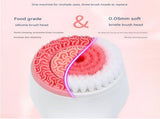 Blue Waterproof Facial Cleansing Spin Brush Set - Rechargeable with 3 Heads & Charging Stand V888-ELOSUNG26213