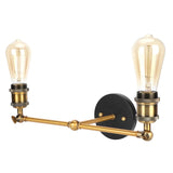 E27 Double Heads Wall Light Retro Style Wrought Iron Decorative Wall Lamp Fixture AC85265V V1294-YM0901-3119210016211