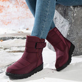 Women's Waterproof Snow Boots, Warm Fleece-Lined Winter Boots with Non-Slip Outdoor Sole for Cold V1189-LC-DG-00242
