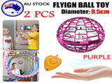 2pcs PURPLE Flying Ball Mini Hand UFO Toys Drone Helicopter Hover Quadcopter Kids Toys Gifts V201-FAZ0702PI8AUX2