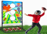 Outdoor/Indoor Portable Rugby Toss Game Set - Football Target Frame & Rugby Toss Activity Toy, V888-ELOSUNG39744