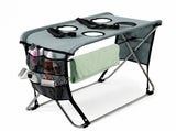 Portable Foldable Pet Grooming Table with Adjustable Restraint Loops Ideal for Bathing, Drying, V1341-ZY-7M3DFUB8-PINK