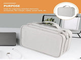 Premium Fabric Cable Pouch Organizer, and Portable, 1 Piece for Electronics and Accessories Storage V1369-AZ3-W-19456