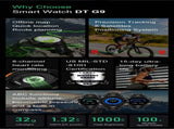 DTG9 Fitness Smart Watch, Waterproof Sports Watch,Silver V1300-DTG9-SILVER