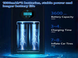 Tire Inflator Portable Compressor,Handheld Electric Air Pump,with LED Digital Display and 3 Nozzle V1337-EQ-STPU-HP4C