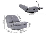 Levede Recliner Chair Lounge 360Swivel Black OF1038-BK