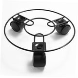 2Pcs Flower Pot Moving Tray with Wheels Metal Holder for Indoor and Outdoor Flower Pots V1370-AZ4-14898