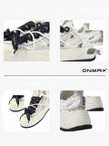 Camellia Platform Sneakers Chunky Canvas Shoes Unisex High-Top Sneakers Height - Camellia - Size V1102-M-SHOE-56595-CAME-7AU7EU40