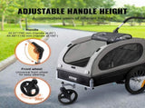 Dog Bike Trailer, Supports up to 40 kg, 2-in-1 Pet Stroller Cart Bicycle Carrier, Easy Folding Cart V952-TCTCLYSCWZXCSF5IBV0