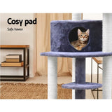 i.Pet Cat Tree 126cm Tower Scratching Post Scratcher Condo Trees House Grey PET-CAT-WT01-GR