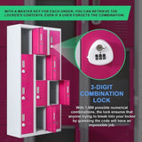 12-Door Locker for Office Gym Shed School Home Storage - 3-Digit Combination Lock V63-838911