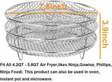 Air Fryer Accessories-Air Fryer Three Stackable Racks for Airfryer,Air Fryer Rack Stainless Steel V1192-AZ-W-10504