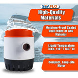 SEAFLO 12V 1100GPH Automatic Bilge Pump Marine Boat Auto Submersible Pump V201-QHGMMOREONE026