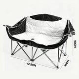 Double Camping Chairs Outdoor Lawn Camping Couch Heavy Duty Folding Chairs Strong Loading Capacity V985-CAMPINGSOFA