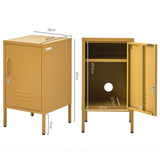 Artiss Bedside Table Metal Cabinet - Yellow AI-LOCKER-SH-YE