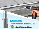25 Pack Gutter Hangers, 5 Inch Gutter Guard with Speed Screw and Clip, Hidden Rain Gutter Bracket V1259-DP01-A-2958