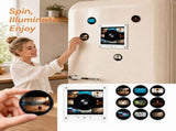 Magnetic Music Box, NFC Rotating Vinyl Magnetic Fridge Music Player with LED Night Light, 9 Music V1192-AZ-W-34208