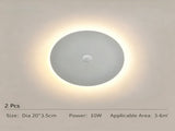 20CM White Sensor Eclipse Wall Light 2Pcs Stepless Dimming V1221-XM-LB450-GM31