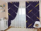 Modern Digital Printing Blackout Curtains Shade Window Drapes for Bedroom Living Room214x214cm V1294-YM0901-3117200102313