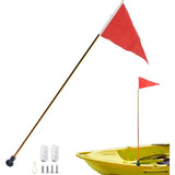 47-Inch High Visibility Kayak Safety Flag with Track Mount, Foldable Stable Base Boat Flag for V1192-AZ-W-22134