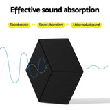 Alpha Acoustic Foam 12pcs 35x30x0.9cm Soundproof Absorption Panel Adhesive Black AF-HEX-12-BK
