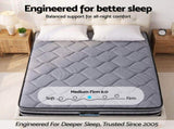 Giselle King 34cm Euro Top Pocket Spring Mattress with 2 Feather Down Pillows Set MAPI-TT34-DFD-WALL-K