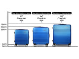Wanderlite 20" 24" 28" Luggage with TSA Lock Spinner Travel Suitcase Carry On Hard Shell Luggage LUG-ABS-LINE-3SET-BU