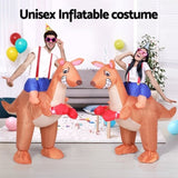 Inflatable Kangaroo Costume Adult Suit Blow Up Party Fancy Dress Halloween Cosplay HALO-INF-KANGF