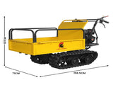 Centurion Petrol Tracked Wheelbarrow Dumper 212cc 7HP with Extendable Steel Hopper MWB-AST-D30-BLYL