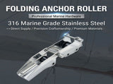Foldable Boat Anchor Roller with Dual Rollers for Marine Bow Applications, Corrosion Resistant V1341-ZY-WQ86J9C4-SILVER