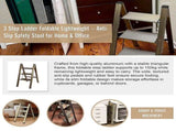3 Step Ladder Foldable Lightweight Anti-Slip Safety Stool for Home & Office V63-954011