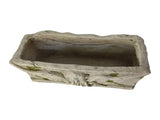 Aged Rectangular Planter w Angel 37cm V637-49482PLN