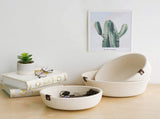 3 Piece Cotton Rope Woven Storage Basket Set Round Cotton Linen Storage Basket for Desktop V1294-YM0703-3117230008412