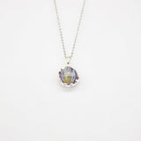 Gift Box - Aroma Necklace White Gold - Planet Lunar Lavender Purify Oil Blend V760-GBAJ - 5