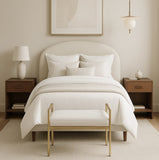 Interior Ave - Cuba Velvet Vanity Stool - White V355-IA-O8-W